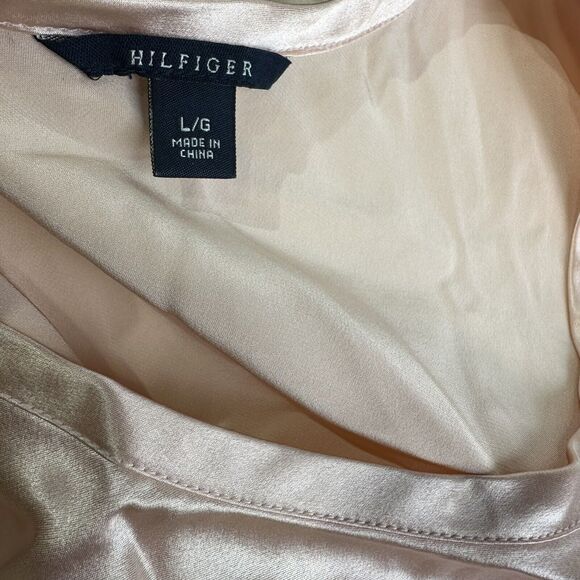 hilfiger 100% silk pink cami Size L - Picture 5 of 7